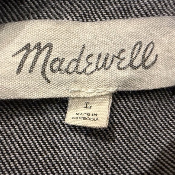 Madewell Oversized Jean Jacket Womens L  Black Lunar Wash 100% Cotton - Picture 3 of 5